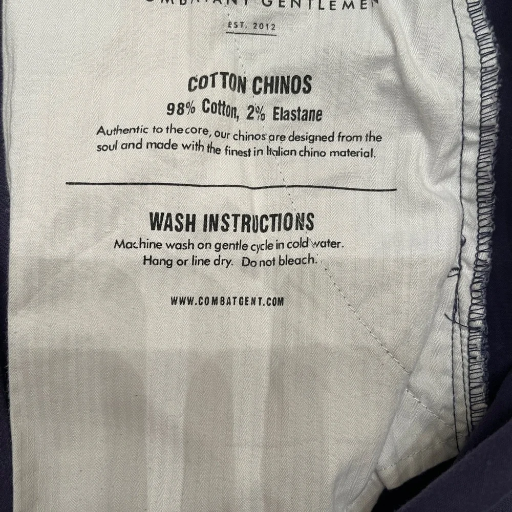 Combatant Gentlemen Navy Slim Pants | Size 40x34 | Soft Faded Finish‎